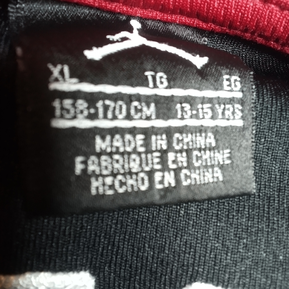 Jordan 23 AIR JORDAN Basketball Jersey Youth XL Black/White Stitch Letters/#'s - Picture 10 of 11